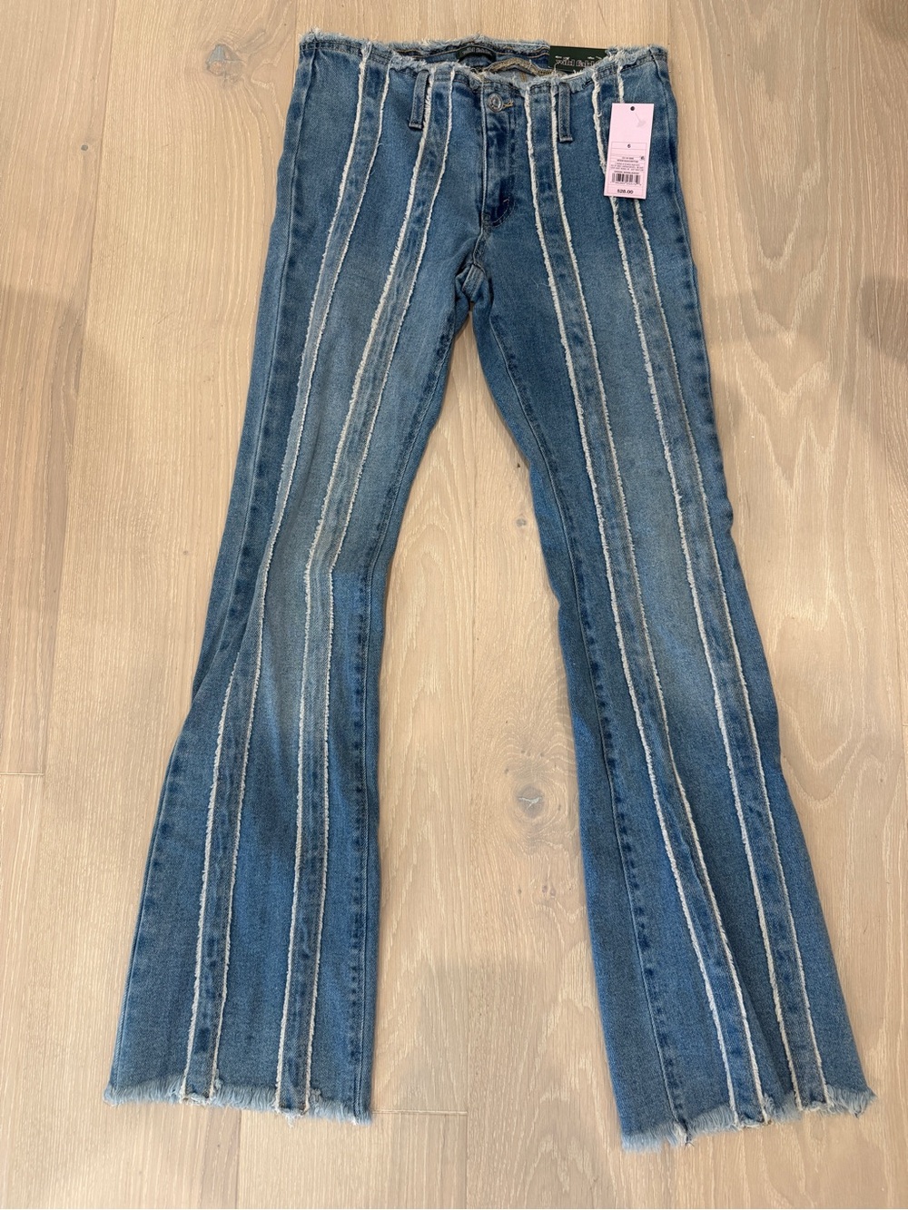 Wild Fable NWT Frayed-Striped Blue Women’s Flare Jeans